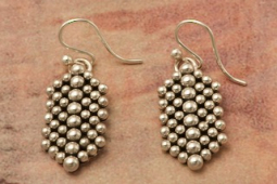 Artie Yellowhorse Sterling Silver Bead Design Earrings
